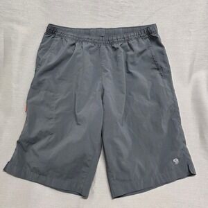 Mountain Hardwear Mens Gray Elastic Waist Hiking Athletic Shorts Size Large L